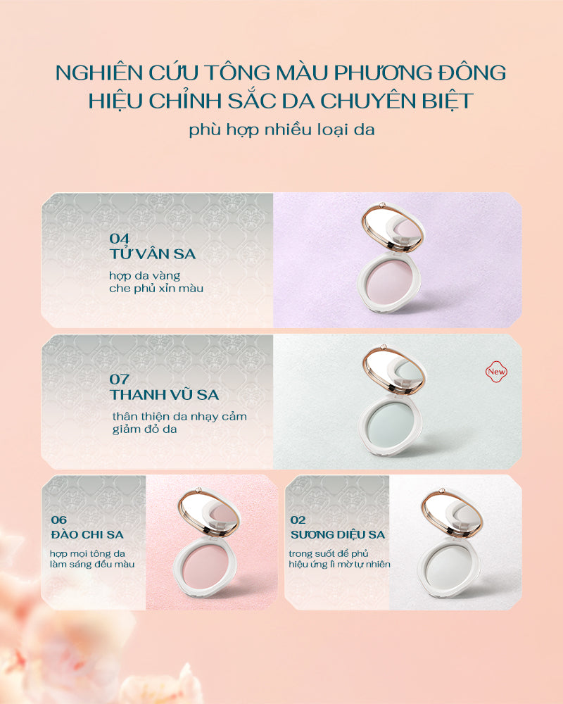 Phấn Nén Đào Hoa Ngọc Nữ Tơ Tầm - Bản Hiên Song